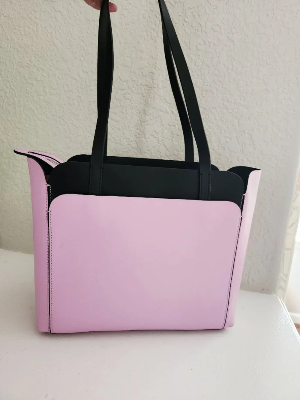 New Kate Spade NY Purple & Black Leather Shoulder Bag Satchel Purse